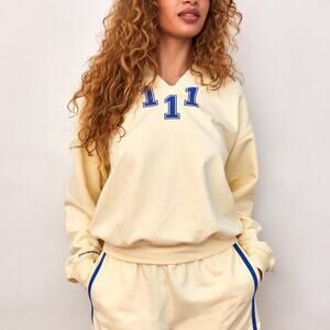 The Mayfair Group Mayfair Athletic Dept. Notch Neck Sweatshirt Size S/M Yellow